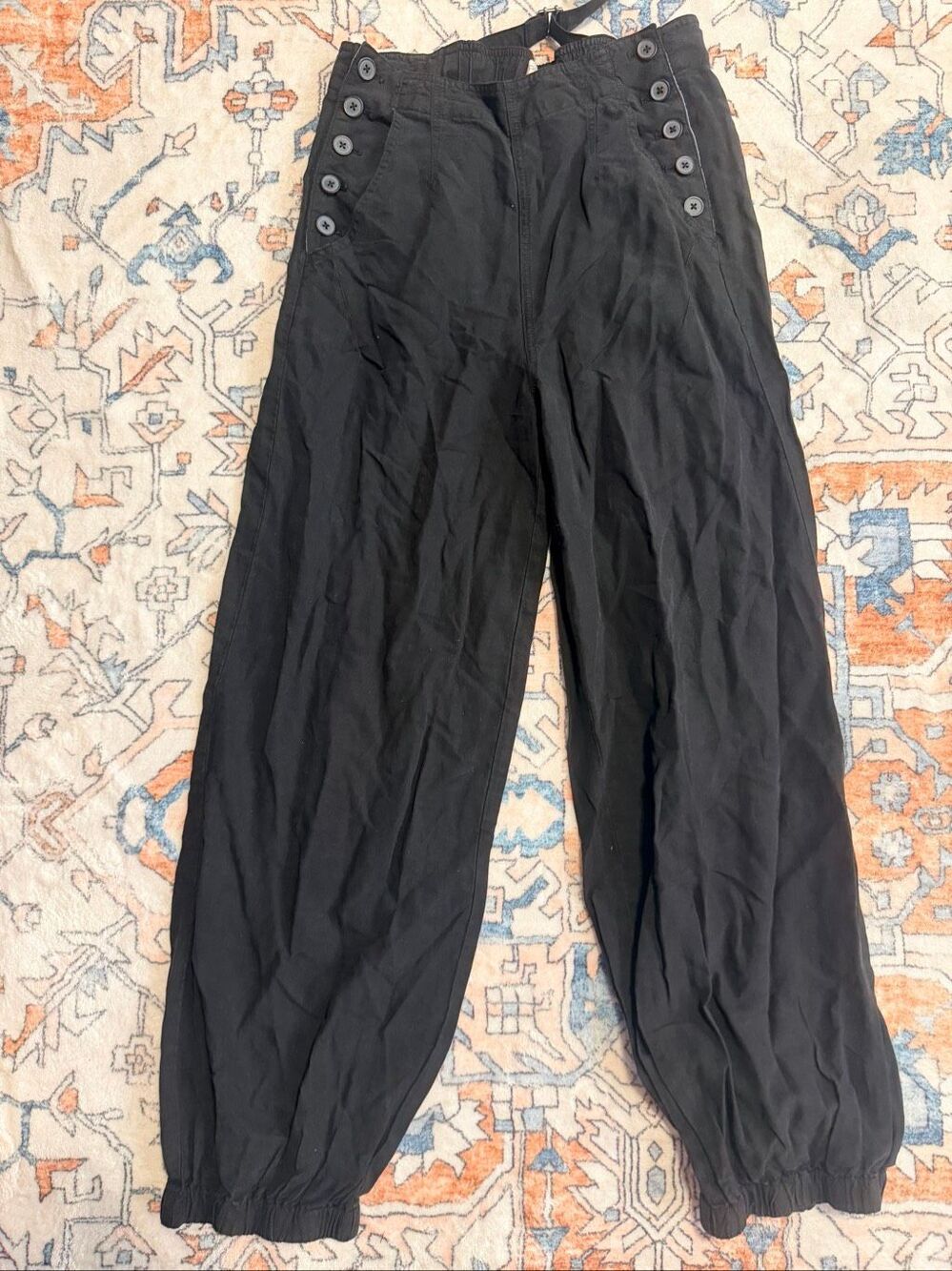 Anthropologie Pilcro Dark Gray/Black Utility Casual Pants Size 28 Relaxed Fit